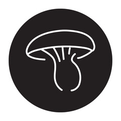 Boletus mushroom color line icon. Cooking ingredient.