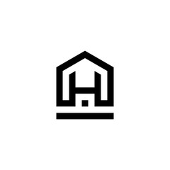 Building Apartment with Initial H House ,Home, logo design