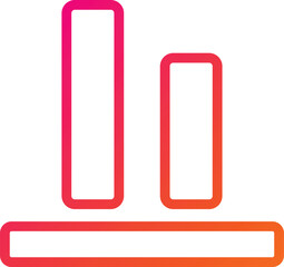 Bottom alignment Vector Icon Design Illustration