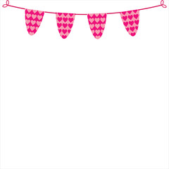 Valentines Pink Flag