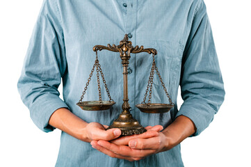 Plates in the balance. concept of finance and justice law