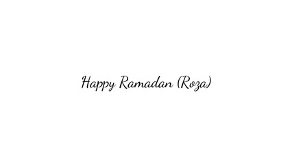 Happy Ramadan wish typography with transparent background