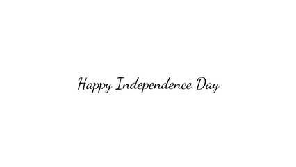 Happy Independence Day wish typography with transparent background