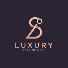 Fototapeta premium SI logo or IS Logo. luxury Logotype design for company.