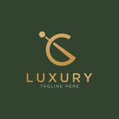 GI logo or IG Logo. luxury Logotype design for company.