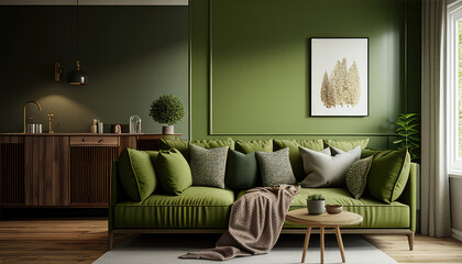 Interior of modern living room. generative Ai.