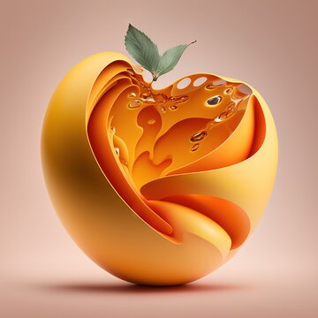 Plastic figure made in the shape of an apple