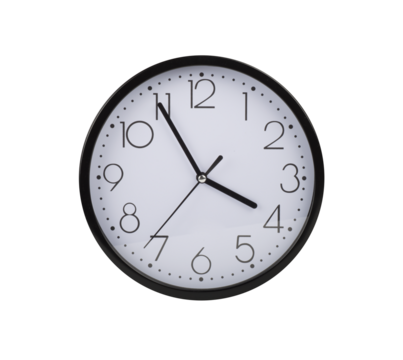 Black and vintage clock with hands. concept of time