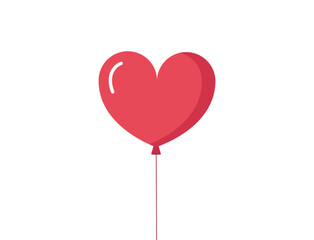 Naklejka na ściany i meble Balloon heart icon. Valentine's day.