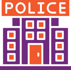 Police station Vector Icon Design Illustration
