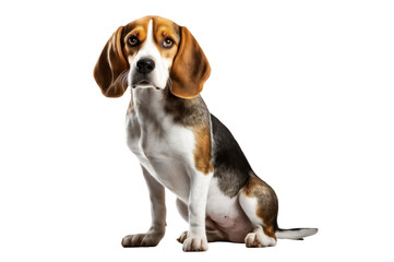 Beagle dog isolated on white, generative ai , PNG