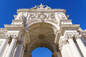 Fototapeta na wymiar arch of rua augusta lisbon portugal