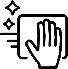 Obraz premium 拭き掃除 アイコン