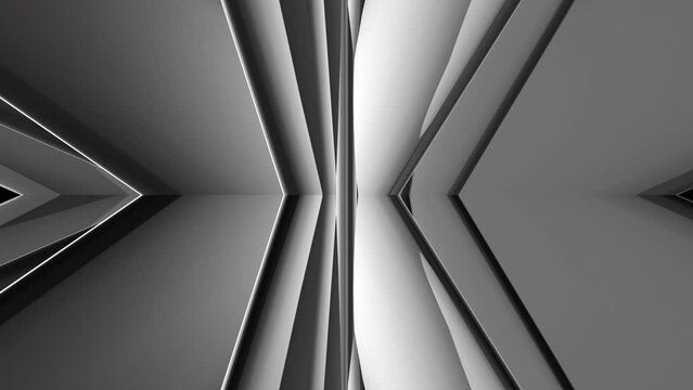 Abstract wavy moving metallic shapes animation. metal elements forming interresting surface pattern. Seamless looping animation.