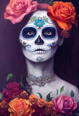 The Soul of Sugar Skulls - A Celebration of Mexican Traditions and Culture. Generative AI