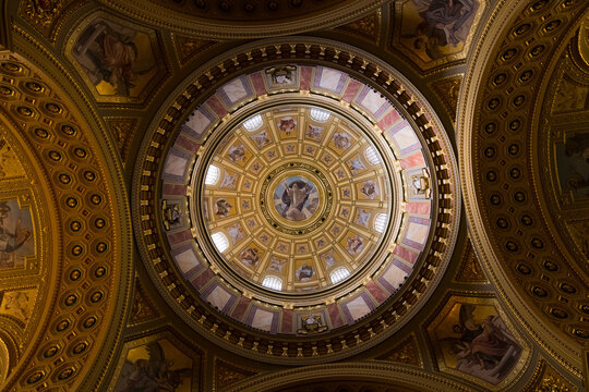 Dome of Saint Stephen basilica, Budapest, Hungary