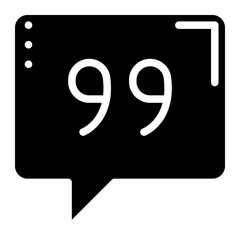 bubble quote glyph 