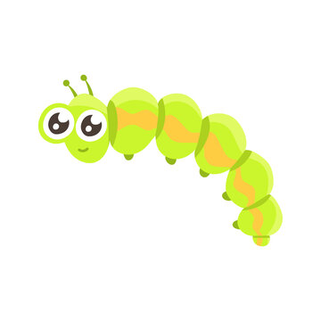 recommend clip art: cute green caterpillar illustration
