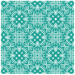 Vector geometric ornament in ethnic style. Seamless pattern with  abstract shapes, repeat tiles. Repeating pattern for decor, textile and fabric.