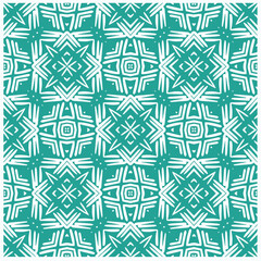 Vector geometric ornament in ethnic style. Seamless pattern with  abstract shapes, repeat tiles. Repeating pattern for decor, textile and fabric.