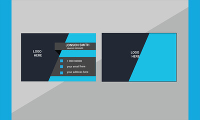 Double sided business card design ..Personal visiting card with company logo.