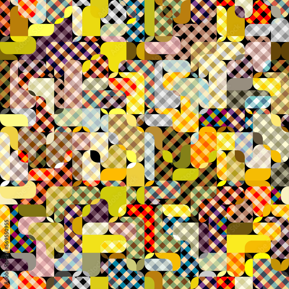 Poster Geometric abstract pattern in low poly style.