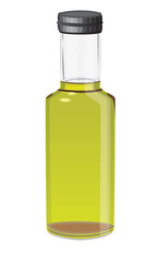 olive oil bottle isolated on a white background