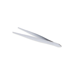 Metal tweezers isolated over white background