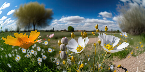 Campo di fiori in primavera