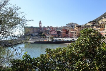 Landscape of Genoa Nervi, Liguria Italy 