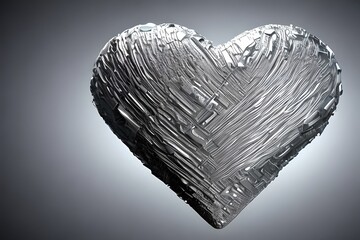 heart shape made of metal concept AI Generated