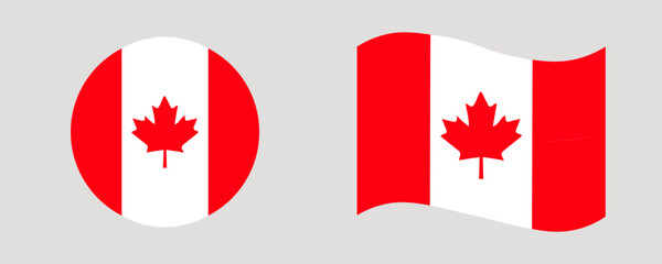 Flag Canada icon. Canadian symbol vector ilustration.