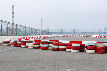 racing test drive track natural road, auto show