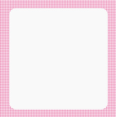 Fototapeta premium White squares on pink polka dot totem background for copywriting.