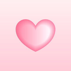 Fototapeta na wymiar Shining pink heart. 