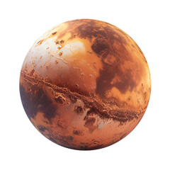 mars planet isolated on transparent background cutout - obrazy, fototapety, plakaty