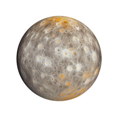 mercury planet isolated on transparent background cutout