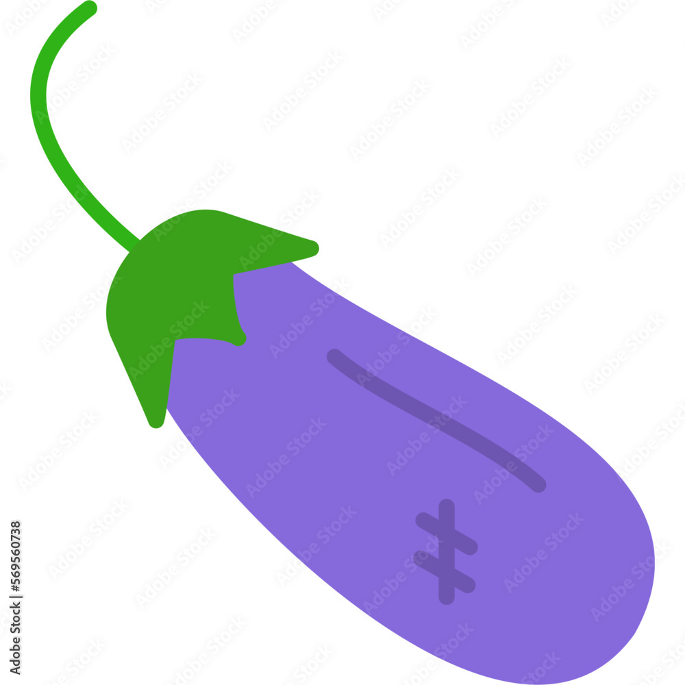 Wall mural eggplant icon