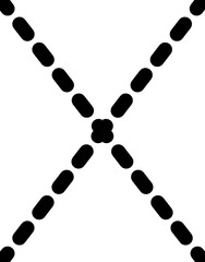 Uppercase Tracing Alphabet Dash X