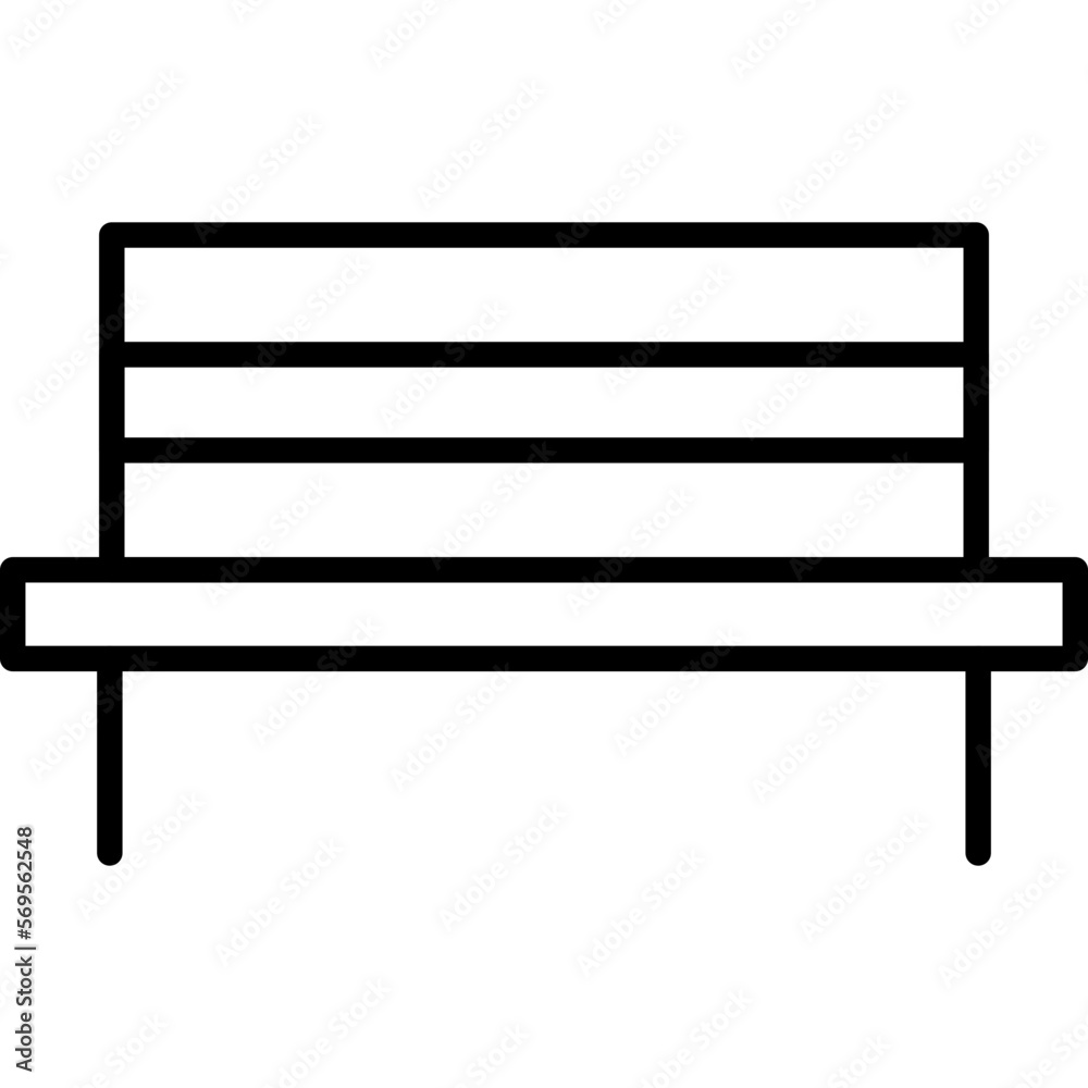 Wall mural bench icon