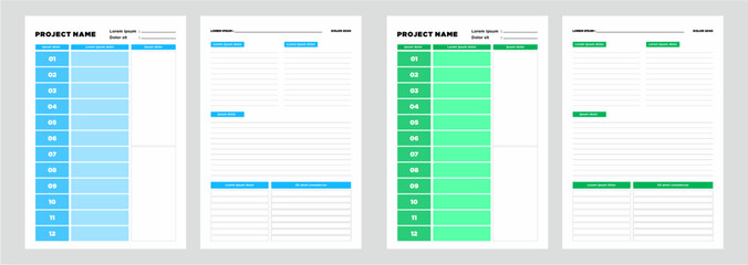 modern planner template set of planner and to do list project