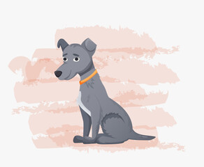 National Puppy Day. shelter dog. collar. vector