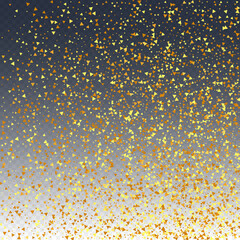 Gold Confetti. Isolated Golden Dust Particles.