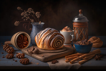 cup of coffee and pastries