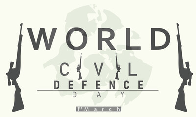  Vector illustration world Civil defence day.