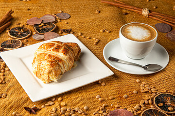 Croissant and coffee
