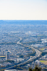 静岡県焼津市笛吹段公園から見る街並み