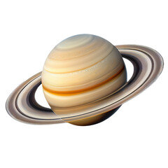 Saturn planet isolated on transparent background cutout - obrazy, fototapety, plakaty