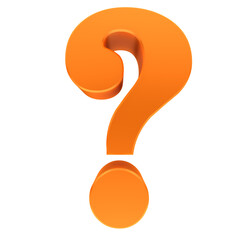 Question mark orange with transparent background PNG