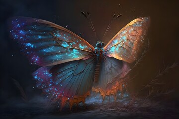 magical butterfly created using Generative AI Technology